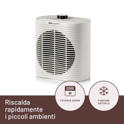 4032 IMETEC TERMOVENT. 2000W TEMP.REG. COMPACT AIR BIANCO