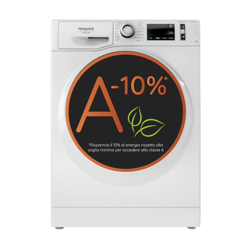 NR748GWSAIT HOTPOINT-ARISTON LAV. C/FRONT. 8KG 1400G. CE.A-10% INV. VAP.