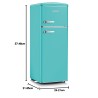 RKG8934 SEVERIN FRIGO 2P. 206LT CE.E STATICO 3RIP. RETRO TIFFANY