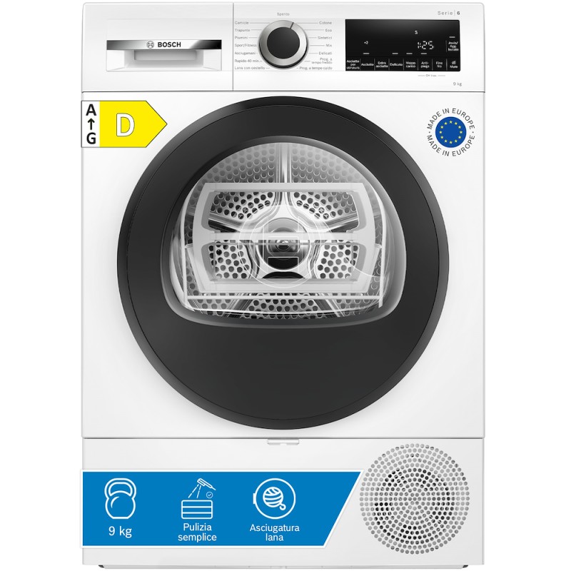 WQG24201IT BOSCH ASCIUG.C/FRONT 9KG CE.D