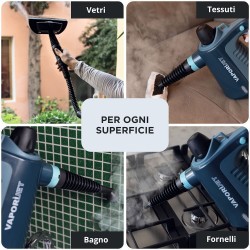 4137BLUE ARIETE PULITORE A VAPORE 1050W 250ML VAPORI' JET BLUE 