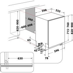 HA6IB16B2M6L0 HOTPOINT-ARISTON LAVAST.SC/TOT.60CM 16COP CE.B 3CEST.10PROG. INVERT