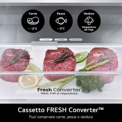 GBV7280DPY LG COMBI 419LT CE.D NOFROST INVERT PRIME SILVER