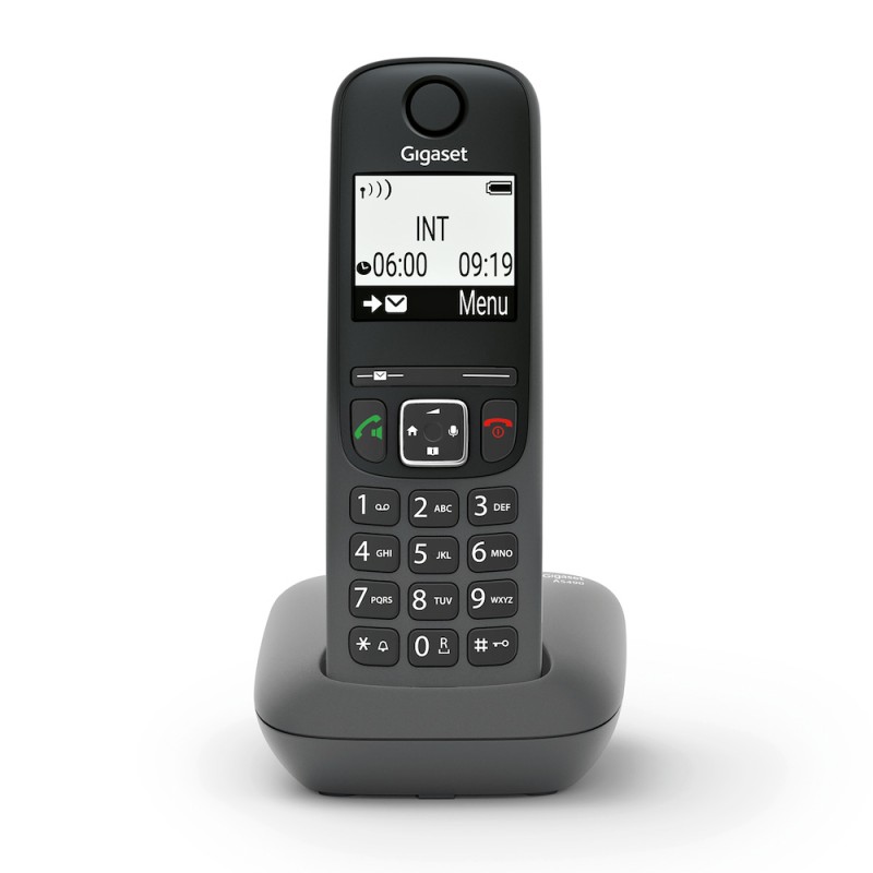 AS490BLACK GIGASET CORDLESS 2" V.VOCE 100 NUM. NERO