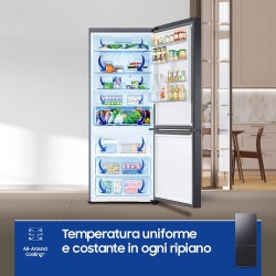 RB50DG601EB1EF SAMSUNG COMBI 508LT CE.E L.75CM NOFROST WIFI BLACK INOX