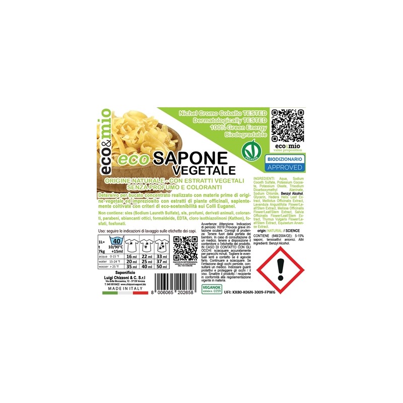 D ECO&MIO ECO SAPONE VEGETALE - ALLA SPINA (40LAV/L)