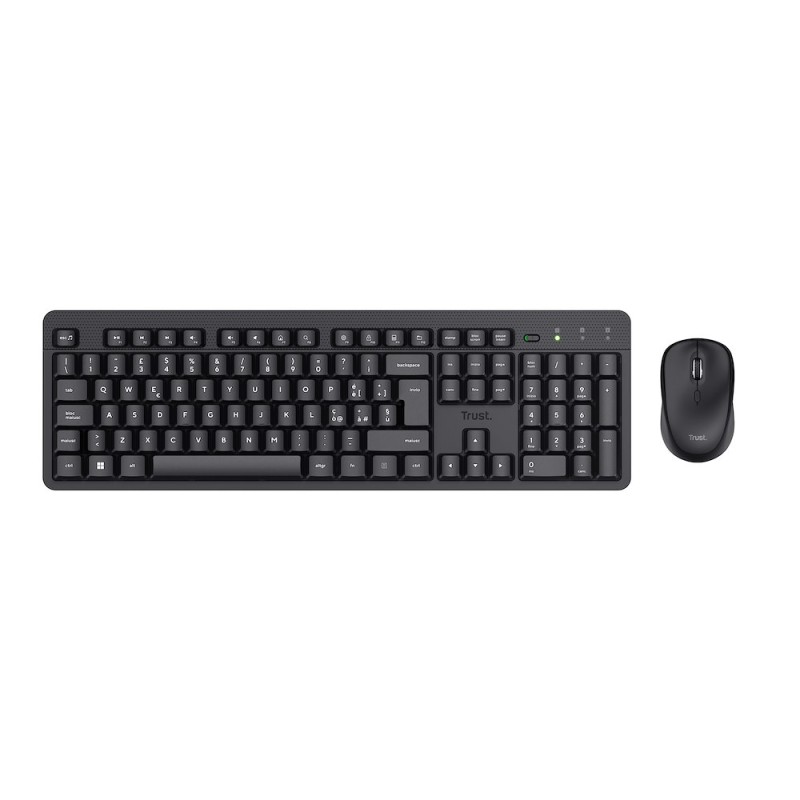 25019 TRUST TASTIERA+MOUSE WIRELESS SILENZIOSI ODY II NERO