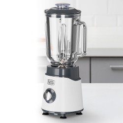 BXJB1002E BLACK & DECKER FRULLATORE 1000W 2VEL+PULSE CIOT.VETRO 1.5L BIANCO