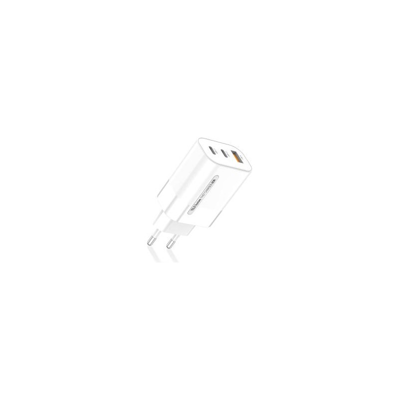 TS809 TELESYSTEM CARICABATT.RETE 2XUSB-C 1XUSB-A 65W GAN FASTCHARGE