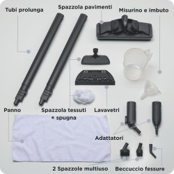 4146BLUE ARIETE PULITORE A VAPORE 1500W 1.6LT XVAPOR DELUXE BLUE
