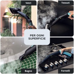 4146BLUE ARIETE PULITORE A VAPORE 1500W 1.6LT XVAPOR DELUXE BLUE