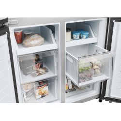 HCR3818EWMM HAIER FRIGO 4P. 463LT CE.E NOFROST DISP.BEV INV. INOX